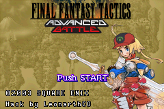 Final Fantasy Tactics Advanced Battle (Hack) — Title screen